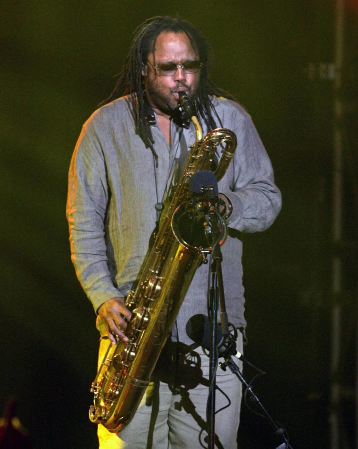 ** FILE ** In this Monday, May 9, 2005 file photo, LeRoi Moore of the Dave Matthews Band performs with the band at New Yorks Roseland Ballroom. Moore is recovering from an ATV accident on his Virginia farm. According to the bands Web site, Moore was taken to the University of Virginia Health System for treatment after the Monday, June 30, 2008 wreck in Charlottesville. A publicist for the Dave Matthews Band said on Tuesday Aug. 19, 2008 that sax player LeRoi Moore died Tuesday, of injuries suffered in the June accident, at Hollywood Presbyterian Medical Center in Los Angeles. Moore was 46. (AP Photo/Michael Kim, File)