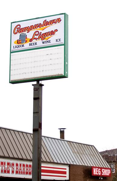 Taking the place of Keg Shop, 218 Welch Ave. #3, is new Campustown Liquor. With a fresh face, Campustown Liquor stocks its shelves and prepares to open for business Friday. Photo: Elena Noll/ Iowa State Daily