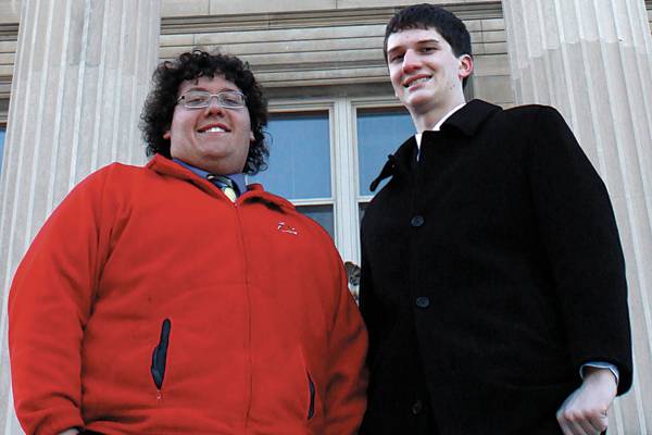 Luke Roling, right, and Nate Dobbels, left, pose for the campaign. Courtesy photo: Hannah Hunt