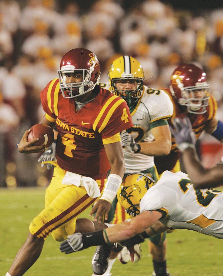 Austen Arnaud escapes a tackle during the game against North Dakota State last season. Arnaud is poised to lead the Cyclones through a diffucult season.