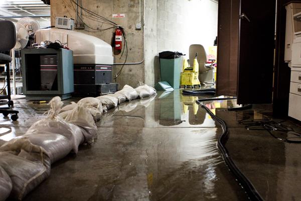 The basement of the Scheman Building is shown flooded Wednesday, Aug. 11, 2010.  