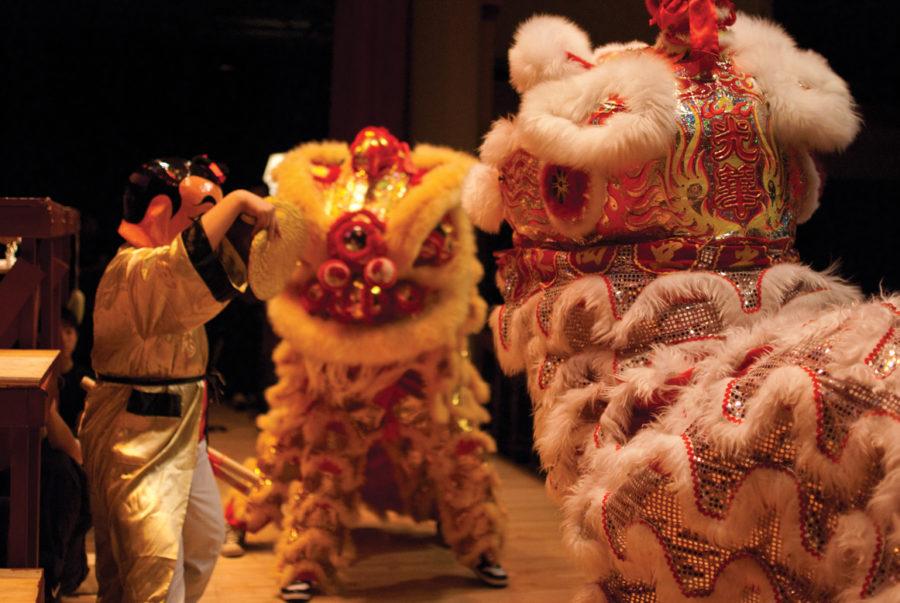 The Guang Hwa Lion Dance team performs during Malaysian Cultural Night on  Saturday, Nov. 6, at the Great Hall of Memorial Union. Hosted by the Association of Malaysian Students at Iowa State, they hope to display the colorful culture of Malaysia through the event. 
