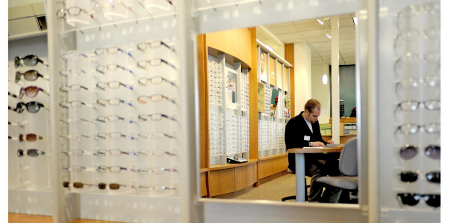 Ben Petersen, sales associate and optician, works at Pearle Vision. Pearle Vision has been Ames for 27 years. Pearle Vision is a full service optical and service all eyeglasses and contact lens needs. 