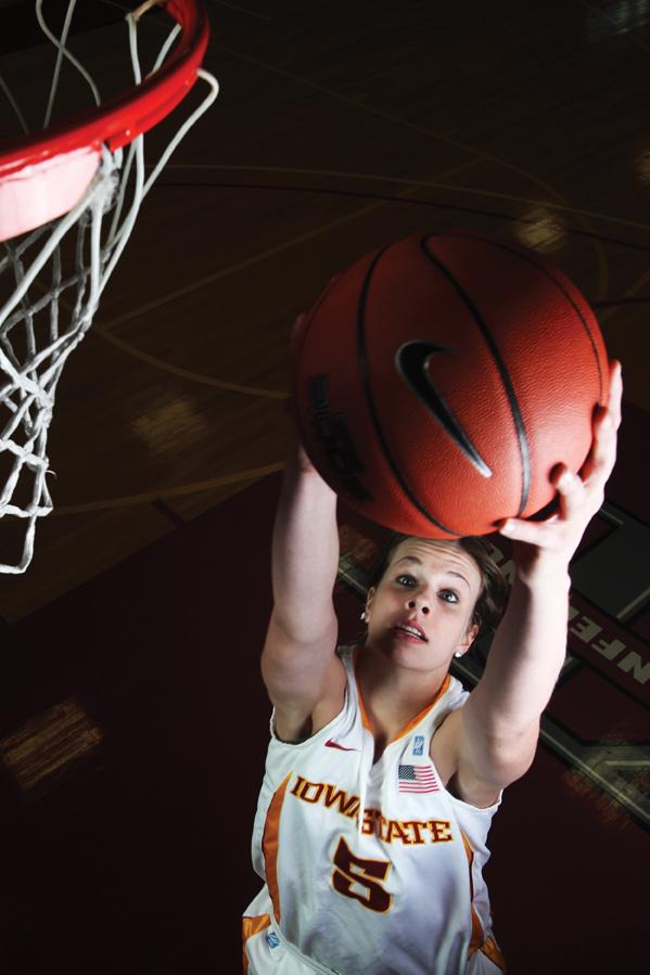 Hallie Christofferson is leading the team in rebounds this year. Photo: David Livingston/Iowa State Daily