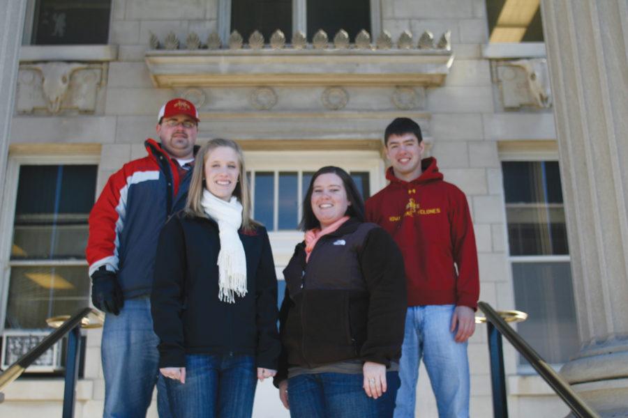 The Iowa Corn Student Advisory Team consists of college students from across the state who are studying agriculture. Representatives from Iowa State include (from left): Charlie White, senior in agricultural business; Carly Cummings, junior in agricultural business; Traci Tiernan, junior in agricultural and life sciences education; and Andrew Lauver, junior in agricultural studies. The students provide a younger perspective at the Iowa Corn Growers Association and Iowa Corn Promotion Boards meetings.