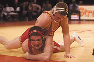 Senior Jon Reader defeated Nebraska wrestler James Nakashima 21-8 on Feb. 21 at Hilton Coliseum. The Cyclones are preparing for the Midlands, which take place Dec. 29 and 30 in Evanston, Ill.