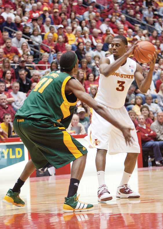 Melvin Ejim looks for an opening against Baylor on Saturday, Jan. 15 at Hilton Coliseum. Iowa State won 72-57.
