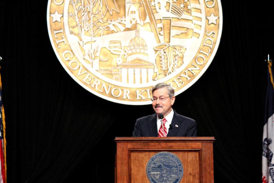 Terry Branstad couldnt help but smile as he began his inauguration speech.
