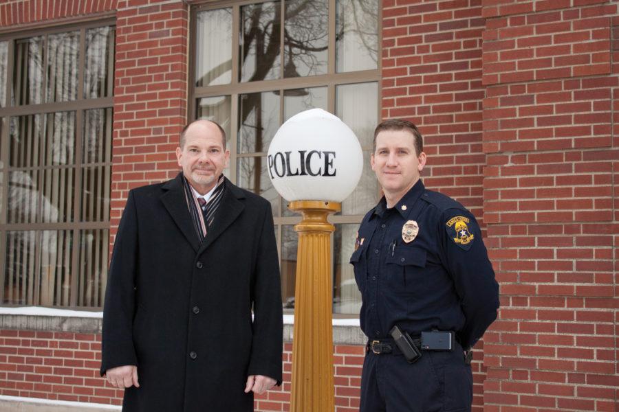 Cmdr. Jim Robinson has taken over the position of now-retired, former investigations commander, Mike Brennan. Geoff Huff, right, has been promoted to patrol commander of the Ames Police Department. Other officers within the Ames Police Department will also shift positions as part of the departments two-year rotation system.