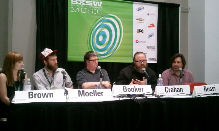 Hillary Brown, ISU alumnus and co-owner of Des Moines-based On Pitch, leads a panel with music professionals from the Midwest at South By Southwest music festival in Austin, Texas.