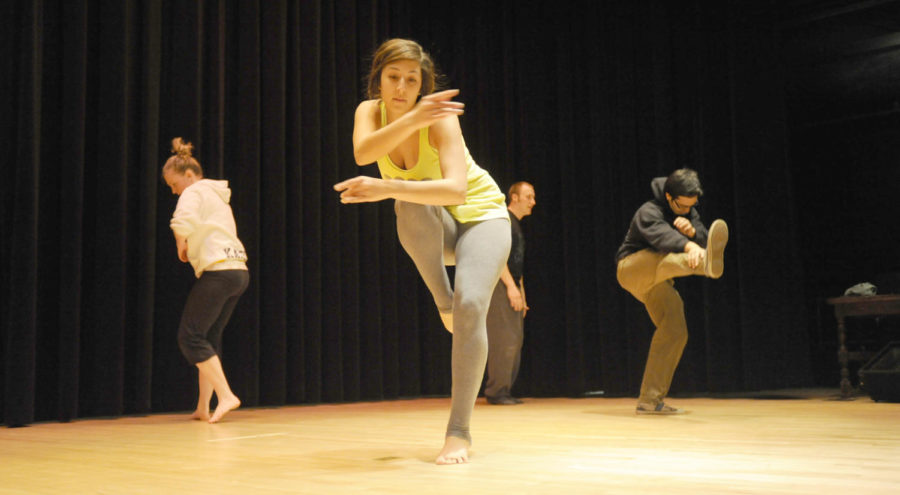 The members of Orchesis 2 rehearse for the Global Gala at the Great Hall in the Memorial Union March 21. Global Gala 2011 is an event to celebrate and promote diversity on campus. 