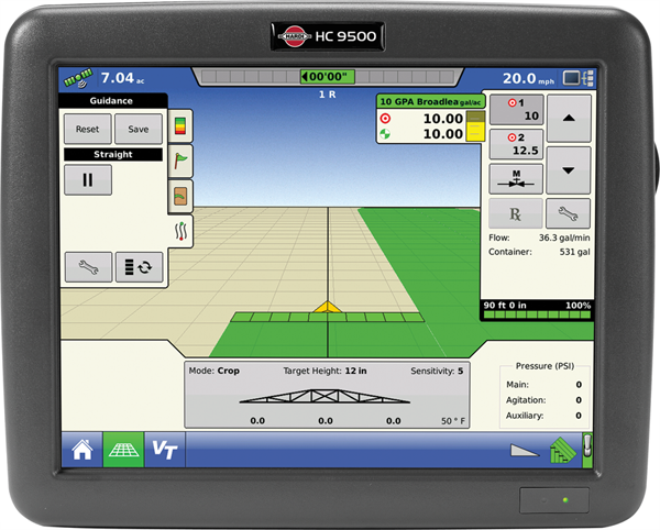 Ag Leader and HARDI paired up to develop the HC 9500 Controller, a customized display available on HARDI ISOBUS sprayers.