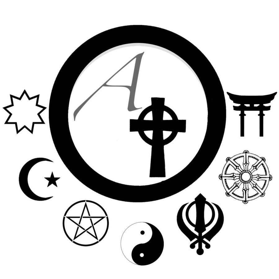 Collection of symbols representing various beliefs.