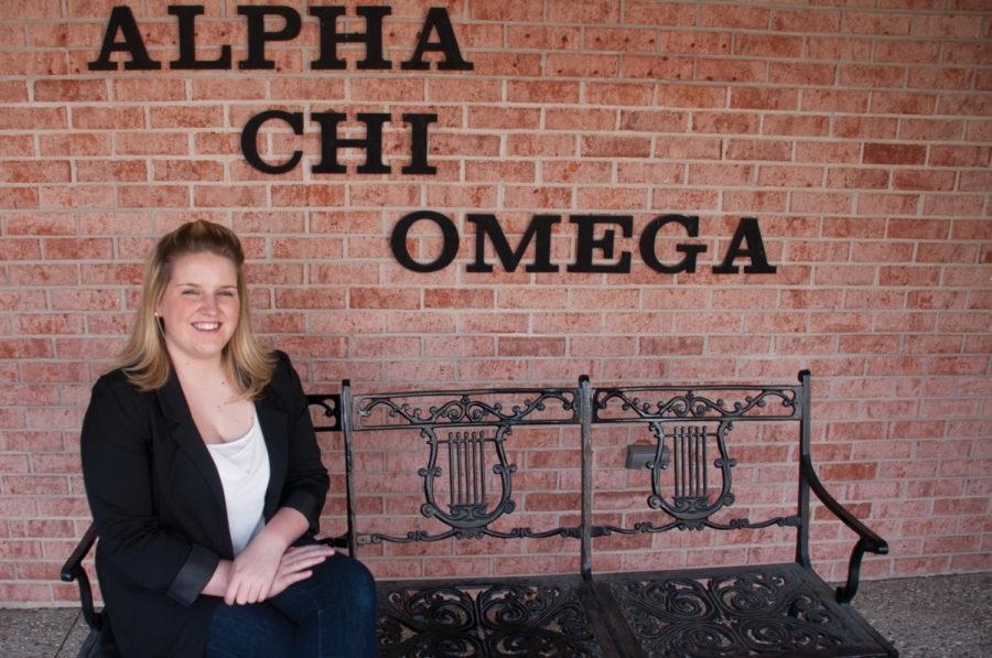 Emily Wade, senior in speech communication, is really involved in the Greek Community. She has won the Order of Omega outstanding senior and Live Your Values award recently.

