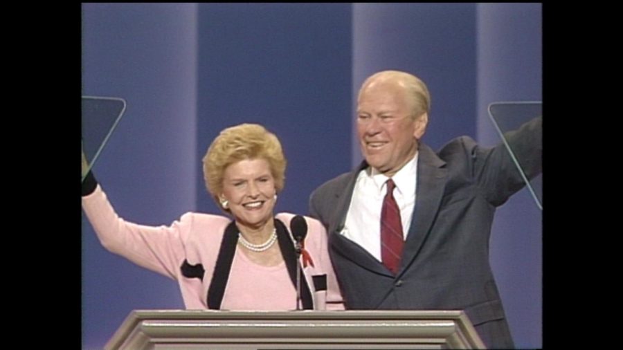 Betty Ford seen in Houston, Texas with husband, the late
President Gerald Ford in 1992. Betty Ford, a co-founder of an
eponymous addiction center in California, died Friday, July 8, 2011
at 93.
