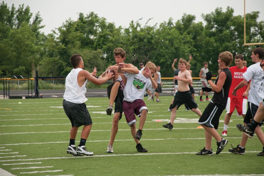 A high school student attemps to score during the Rosenfels camp
July 9 at Southeast Polk High School. 
