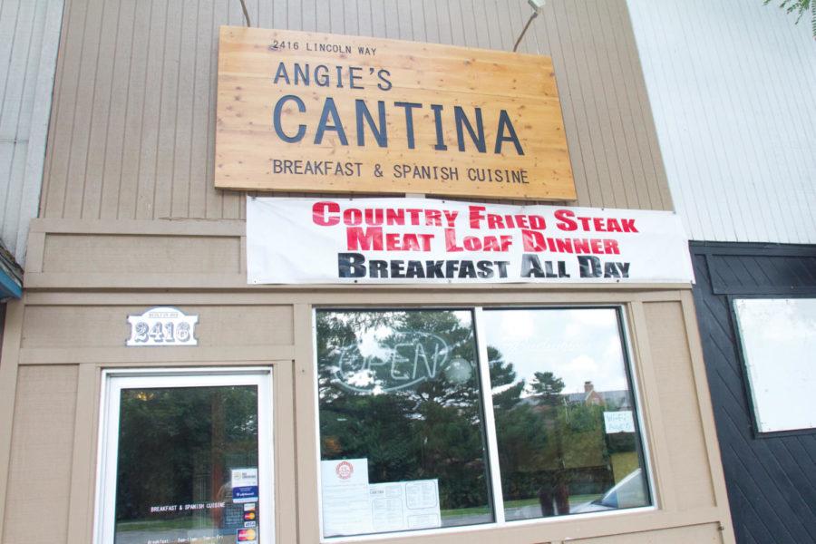 Angies Cantina, located at 2416 Lincoln Way, serves both
breakfast items and Mexican food.
