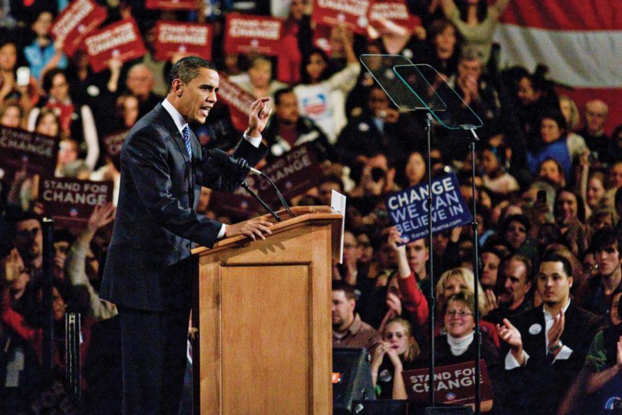 Senator Barack Obama gives a passionate speech to his loyal
supporters and major news agencies from across the country after
winning the democratic Iowa caucus with 37 percent of votes
state-wide. We are choosing hope over fear and sending a powerful
message that change is coming to America, said Obama.
