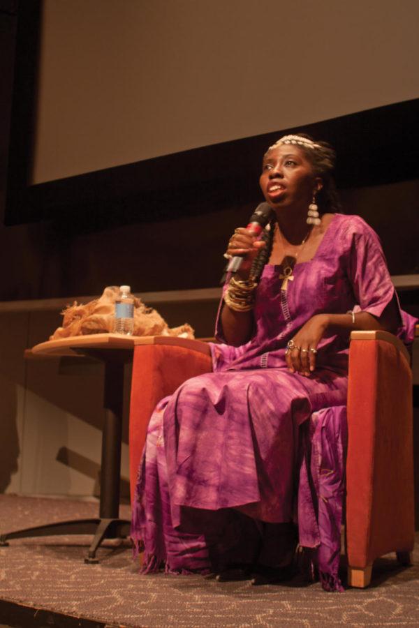 Queen Quet Marquetta Goodwine, the elected official head of
state and spokesperson for the Gullah/Geechee people, speaks about
her culture, human rights and the continuation of cultural
communities in a lecture on Wednesday, Sept. 14, in Howe Hall. 
