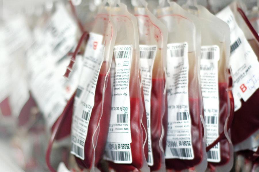 Human blood in storage.

