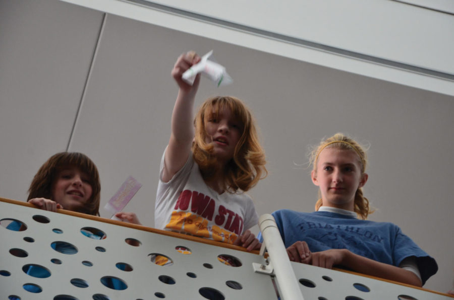 Middle school students from 16 schools visited ISU to
participate in interactive activities like building paper
helicopters to learn about the field of engineering during
the Middle School Engineering Day on Tuesday, Oct. 25. 
