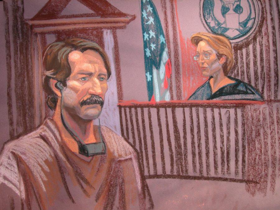 Sketch by Christine Carroll of Viktor Bout. Hes known as the
Merchant of Death and the Lord of War, — an alleged
international arms dealer straight out of a cloak-and-dagger spy
novel who eluded authorities for years and inspired Hollywood
villains.
