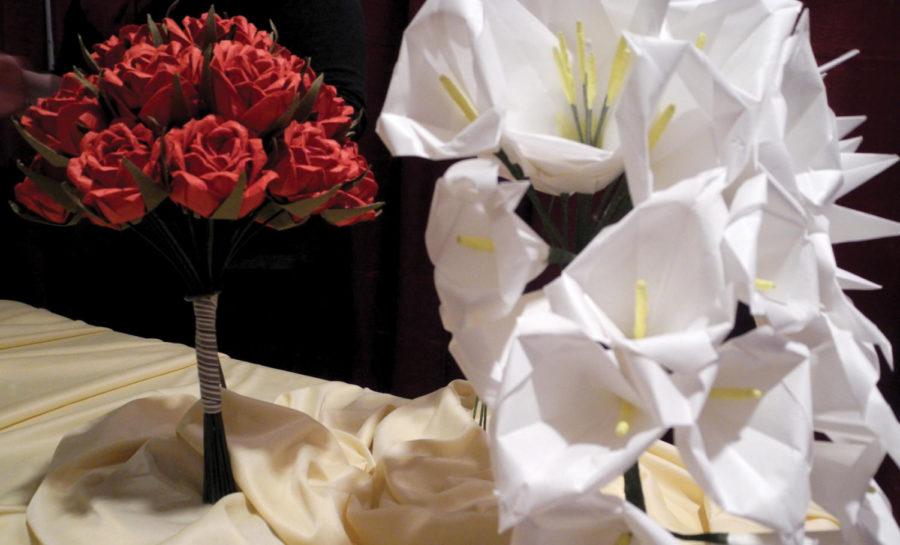 Paper flowers are a hot trend in weddings.
