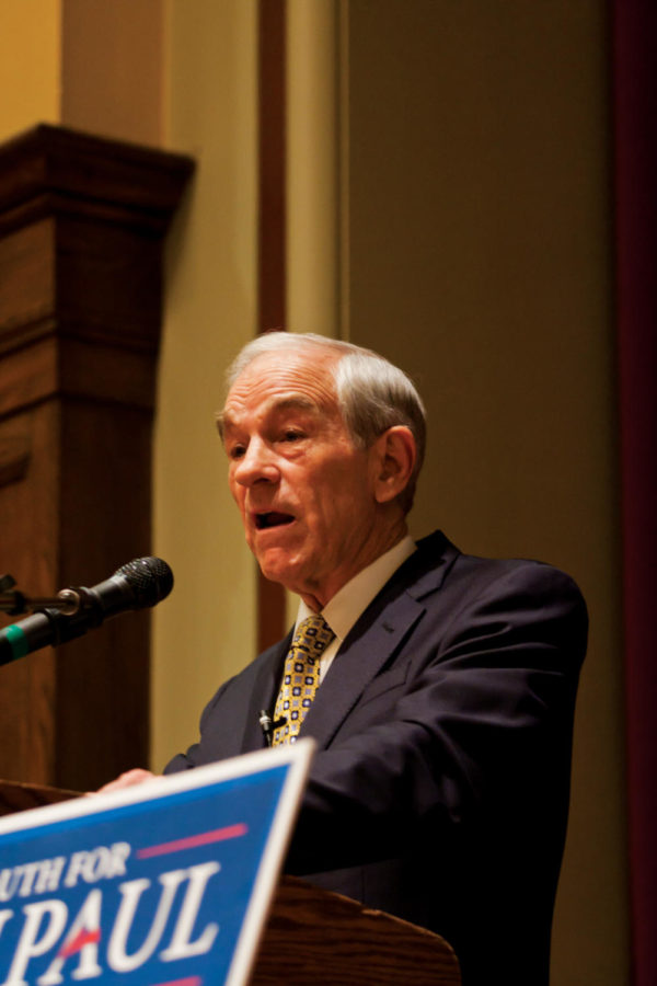 Ron Paul visits the ISU campus and speaks in the Great Hall on
Thursday, Dec 8. This speech was part of his Countdown to the
Caucus talks.
