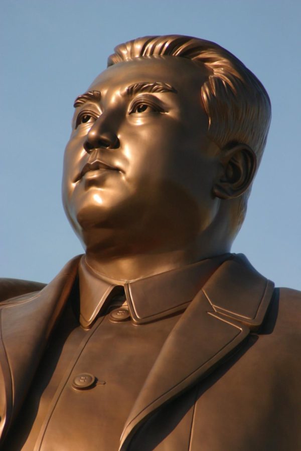 The giant statue of Kim Il Sung stands in Pyongyang, North
Korea. This image is one of a series taken during a trip to North
Korea from Feb. 23 to Feb. 27, 2008 under the auspices of the New
York Philharmonics performance there.
