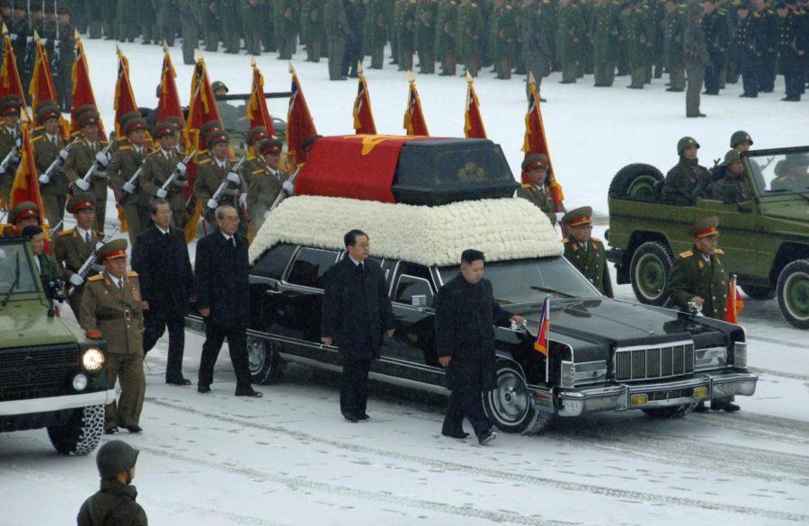 A ceremony bidding farewell to leader Kim Jong Il at the plaza
of the Kumsusan Memorial Palace in Pyongyang, North Korea on Dec.
28, 2011.
