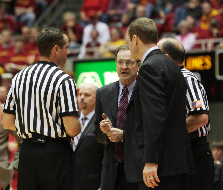 ISU coach Fred Hoiberg and Oklahoma coach Lon Kruger discuss the
play that ended with Melvin Ejim being ejected from the game on
Saturday, Feb. 18, at Hilton Coliseum. Even though he was ejected
from the game, Ejim finished with 10 points, 14 rebounds, and four
assists.
