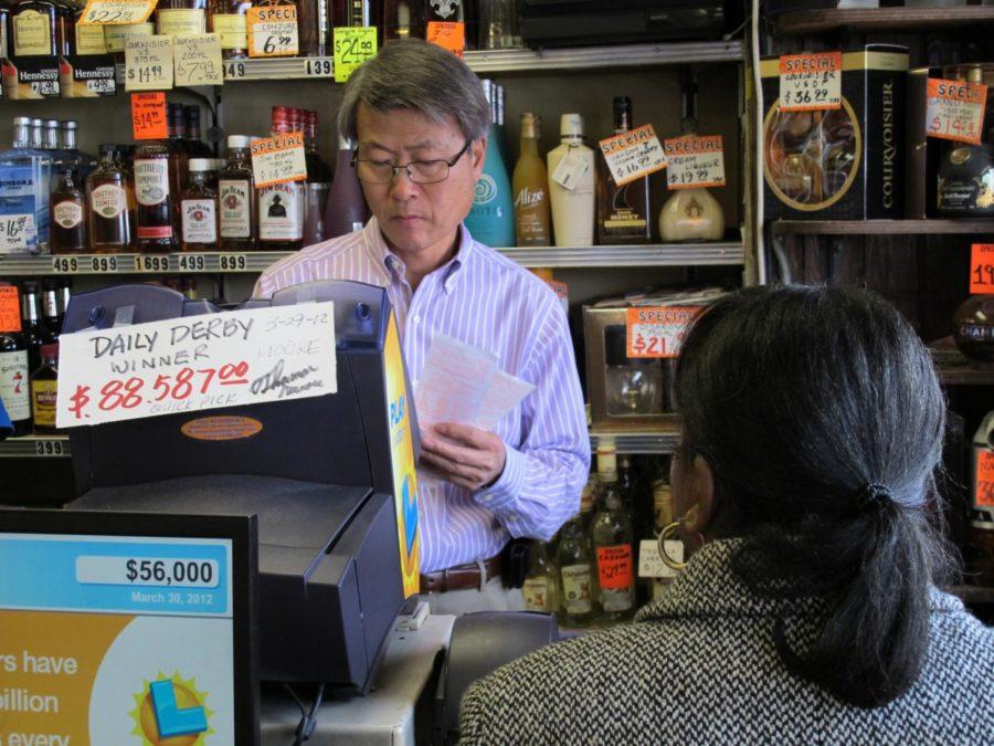 Bluebird Liquor has a reputation of being a seller of winning lottery tickets, even though their last big jackpot ticket was sold a decade ago before Mega Millions came to California, according to owner James Kim. Kim says his Los Angeles-area liquor store has sold six winning lottery tickets totalling more than $50 million — the biggest was a $20 million California Lotto jackpot in 1993. People are waiting as long as three-and-a-half hours in two lines stretching about 200 feet in hopes of buying a winning ticket, and some rub their dollar bills and lottery tickets on a wooden bluebird inside the store believing it will increase their luck.
