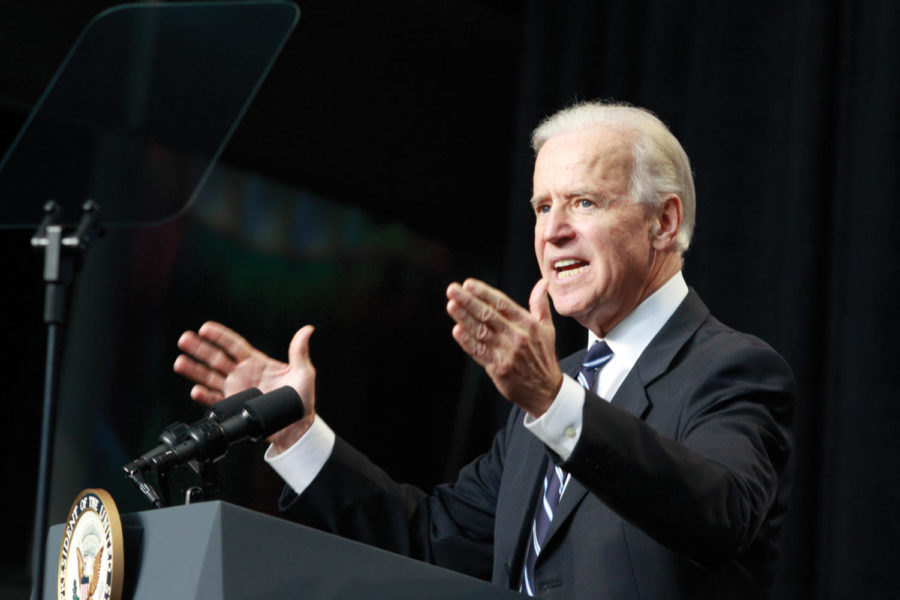 Vice President of the United States Joe Biden visited Iowa State and gave a speech Mar. 1, 2012 in Howe Hall at the College of Engineering. Biden announced on Oct. 21. that he will not be running in the 2016 Presidential race.