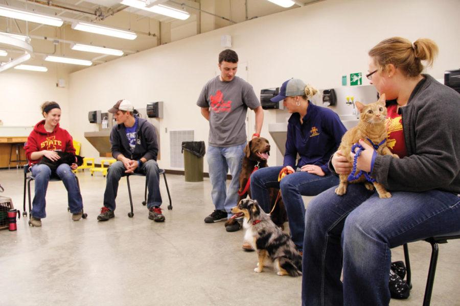 ISU students brought their pets to be part of the petting zoo at the College of Veterinary Medicine open house on Saturday, April 21. The college came together to bring some veterinary knowledge to the community. 

