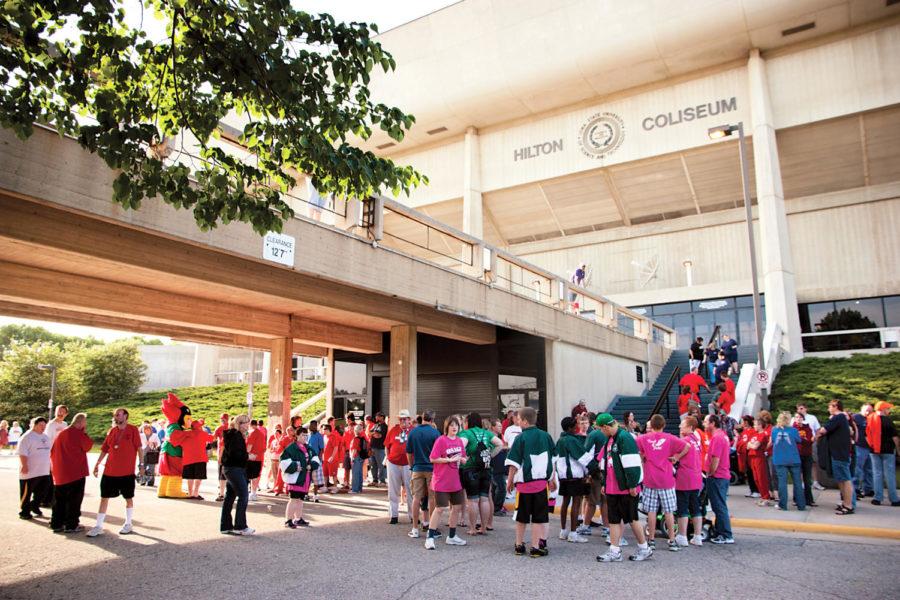 Special Olympics Iowa presented its Opening Ceremony on Thursday, May 17, in Hilton Coliseum. Competitors, family and friends lined up outside Hilton for the parade before the opening ceremonies.