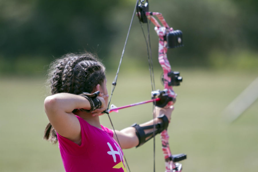 Nena Vazquez aims for the target at the 2012 Iowa Games on July 14. The 2012 Iowa Summer Games were at Iowa State from July 12 to 15.
