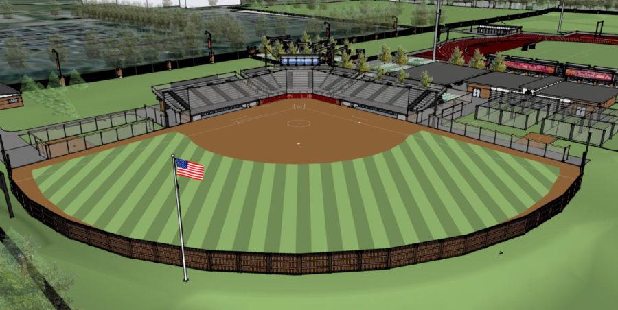 The proposed design for the new Cyclone Sports Complex includes a softball field with three times the seating as the current softball facility.

