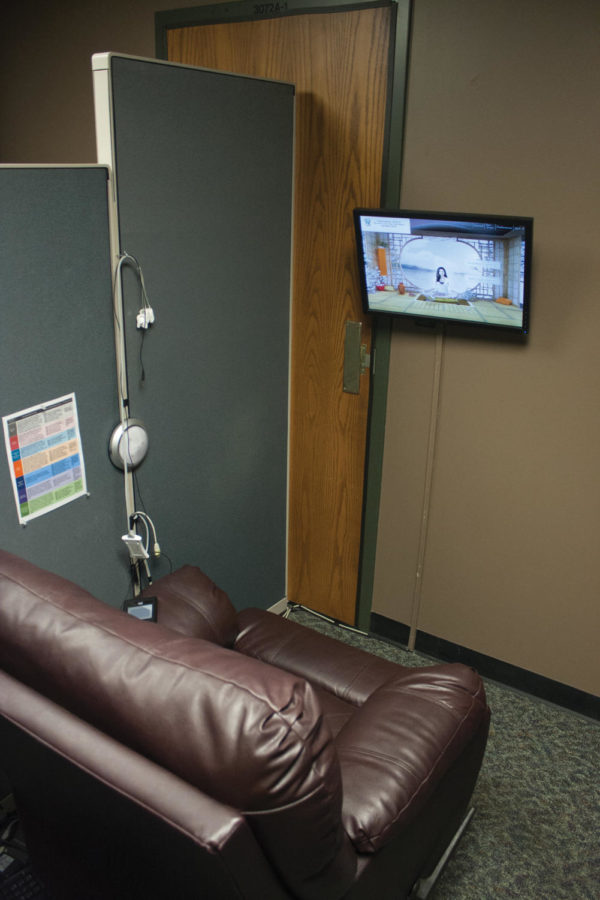 The biofeedback offers a place to relieve stress in the Student Services Building.