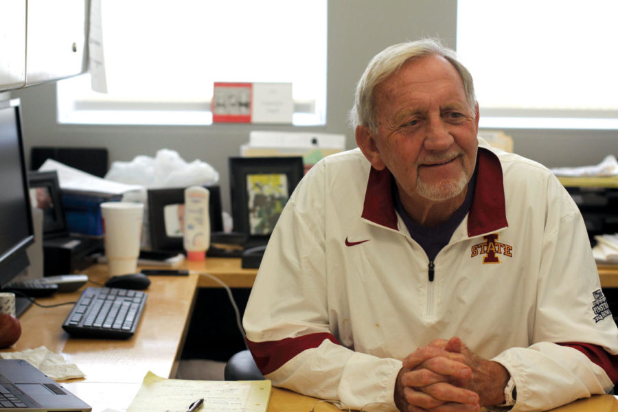 Defensive coach Wally Burnham sits down for an interview Thursday, Oct. 4, at his office. 
