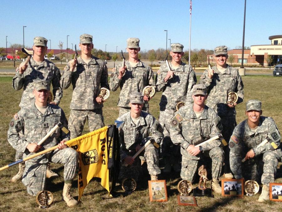 Members of the ISU ROTC program competed at the Task Force Ranger Challenge Competition on Saturday, Oct. 6, at Camp Dodge in Johnston, Iowa. Iowa States two male teams placed first and third, and the female team placed first.
