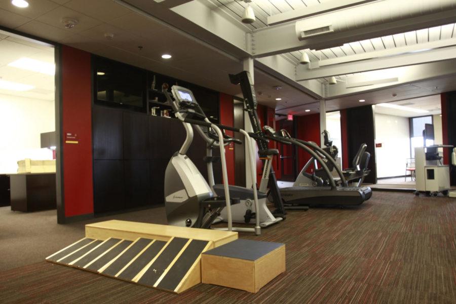 The new Bergstrom Football Facility has state-of-the-art exercise machines for the ISU football team.
