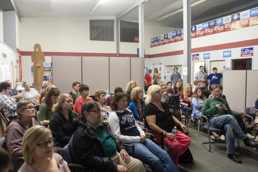 A presidential debate watch party was held on Oct. 16 at the Story County Democratic Campaign Headquarters. 
