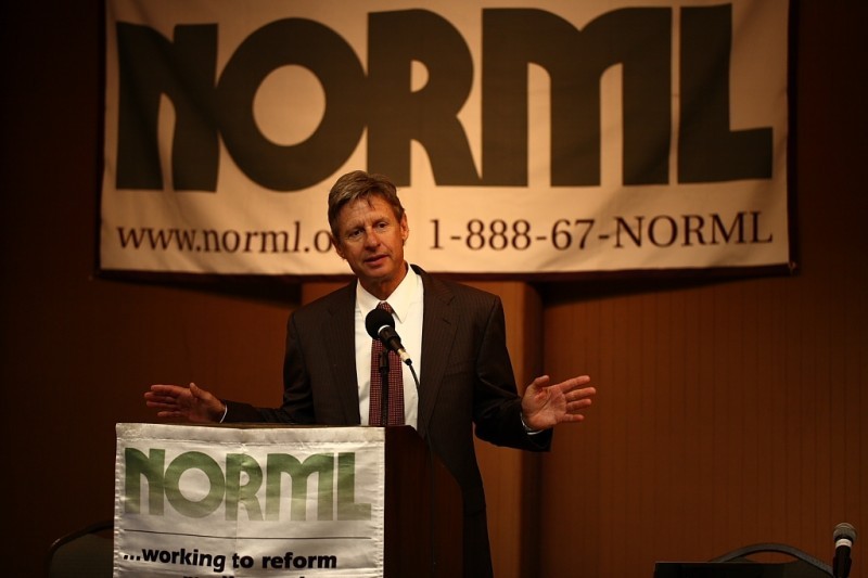 Gov. Gary Johnson, former two-term Republican governor of New Mexico, an outspoken advocate of decriminalizing marijuana, speaks at the 39th annual national NORML conference.