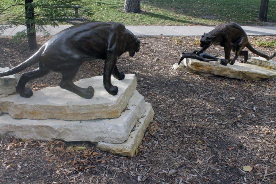 Petersens Panthers, created by Christian Petersen, sits across the street from Morrill Hall. Iowa State has the most art on campus than of any other campus in the United States. 
