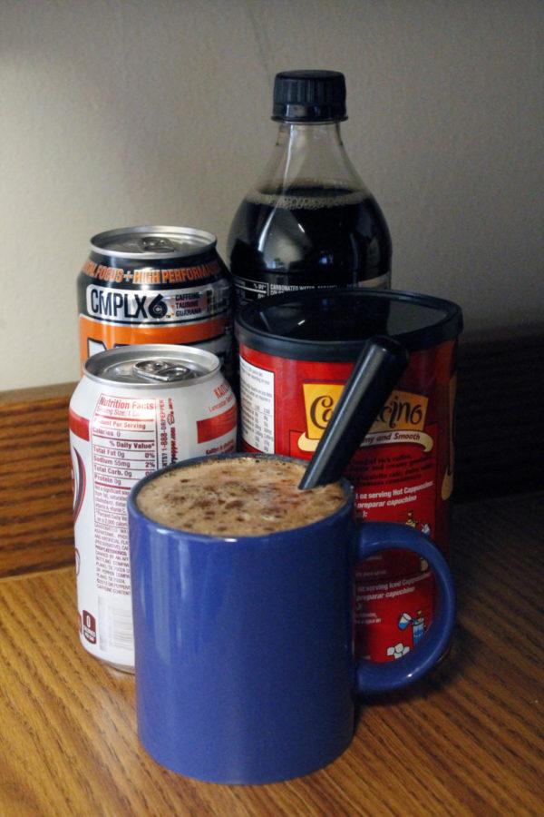 During times such as finals week, students turn to consuming drinks such as coffee, pop and energy drinks to help stay awake to get some last-minute studying in before exams.
