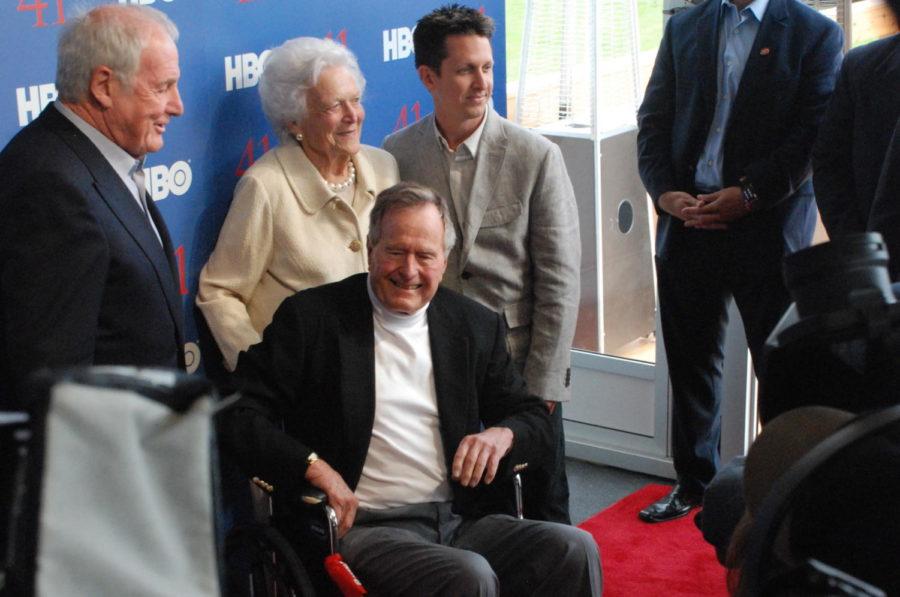 Former President George H. W. Bush attends a screening of the HBO documentary 41.
