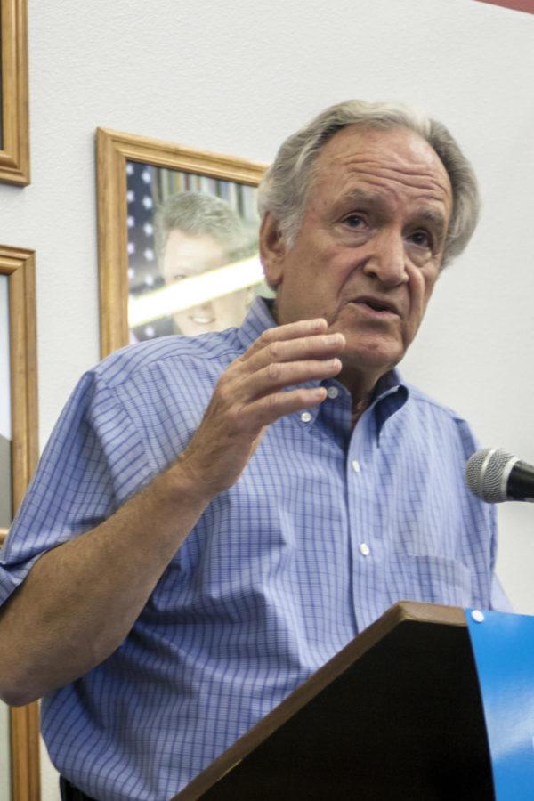 Sen. Tom Harkin speaks at the opening of the Story County Democrats new office July 1, 2012. 
