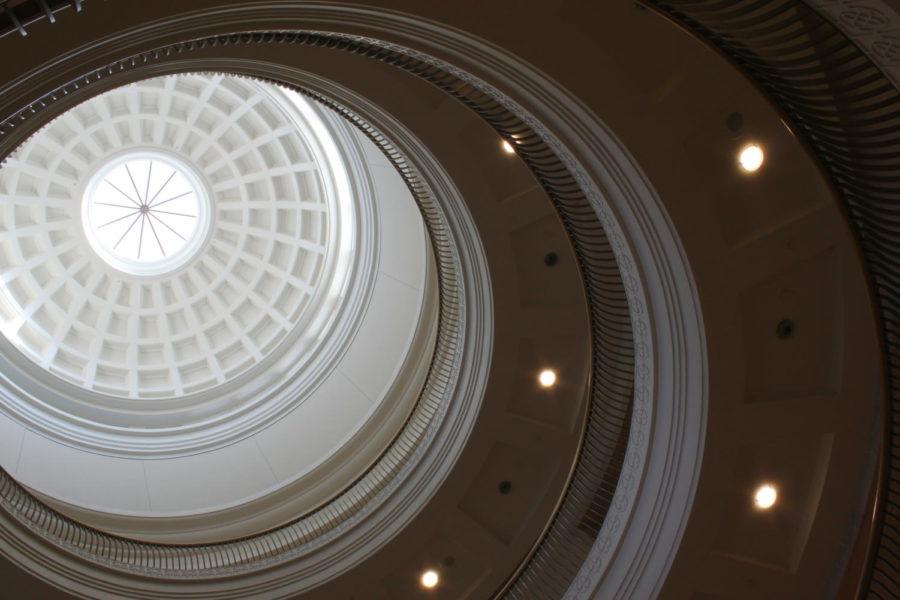 Dome inside Iowa Judicial Branch Building, which houses the Iowa Supreme Court and Court of Appeals. Shot date: Oct. 8, 2010
