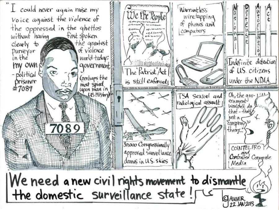 Martin Luther King Jr. was the target of sustained FBI surveillance during his service as a national civil rights leader.  Americans are now the most spied-upon people in world history according to William Binney, a former employee at the National Security Agency.
