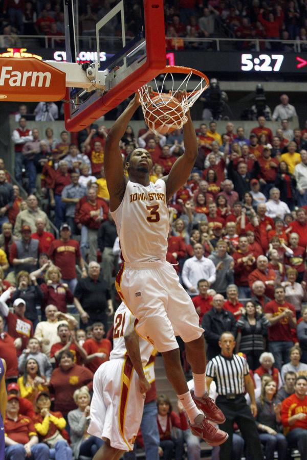 Iowa+State+forward+Melvin+Ejim+dunks+the+ball+in+the+second+half+after+teammate+Will+Clyburn+forced+a+Kansas+State+turnover.+The+Cyclones+beat+the+No.+11+Wildcats+73-67+in+front+of+a+sellout+crowd+at+Hilton+Coliseum.%C2%A0%0A